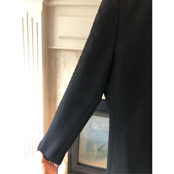 Kasper A.S.L. Women’s Black Lace Trim Button Up Elegant Suit Jacket Blazer Size - Picture 3 of 8